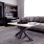 V&auml;ike kohvilaud s&ouml;&ouml;gilaud Star Steel Spider 110 x 70 x 51 cm Loft disain - 32 mm paksune lauaplaat - kvaliteetne s&ouml;&ouml;gilaud valge