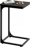 QEEIG C Tisch Beistelltisch Wohnzimmer C-Form Diivan Tablett Beistelltisch Modern, Schwarz (017-30BN-1)