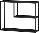 Konsolentisch f&uuml;r Flur, schmal, hinter dem Sofa, Ablage, Eingangsbereich, Marmor, Spiegel, Vitrine, moderner Eingangstisch, moderner Metallkonsolentisch mit 3-stufiger Unterteilung, ideal f&uuml;