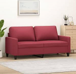 Mengtu 2-kohaline diivan Kahekohaline diivan Diivan Lounge diivan Relax diivan Polsterdatud diivan K&uuml;lalissohv Diivan Diivan Elutuppa Magamistuba K&uuml;lalistetuba Veinipunane 140 cm Faux Nahk
