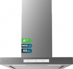 Cecotec Bolero Flux Tt 608000 Slim Glass White A++ T-kujuline pliidikupu 60 cm Roostevabast terasest efektiga Imemisv&otilde;imsus 800 m&sup3;/h Puuteekraaniga s&uuml;sinikufilter K&auml;sijuhtimine