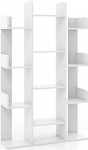GIANTEX raamaturiiul, avatud riiul 13 sektsiooniga, ruumijaotur, seisev riiul elutuppa, t&ouml;&ouml;ruumi ja kontorisse, 86 x 24,5 x 141 cm ladustamise riiul, kuubikriiul (valge)