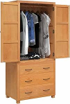 Mengtu Elegantes Aufbewahrungsm&ouml;belset aus Eiche & Kiefer - Braun, 80 x 50 x 180 cm Model3328631