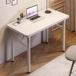 Kaasaegne valge kokkupandav laud kodukontorisse, kompaktne minimalistlik arvutilaua, ei vaja kokkupanekut, sobib ideaalselt v&auml;ikestesse ruumidesse, magamistuppa, &otilde;pperuumi, t&ouml;&ouml;kohale (120 x 60 cm)