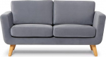 konsimo TAGIO 2-kohaline diivan Made in EU - Scandi stiilis k&auml;etugedega, t&auml;ispuidust raamiga
