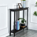 Konsoollaud koos hoiuruumiga, telefonilaud kitsas, kitsas koridoririiul, avatud riiuliga koridorilaud sissep&auml;&auml;sualale, elutuppa ja fuajeesse (must)