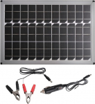 HpLive 18V 20W monokristalliline p&auml;ikesepaneel USB-laadija kaasaskantav v&auml;litingimustes p&auml;ikesepaneel koos akuklambriga telkimiseks aias (30 x 40 cm, must)