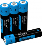 Kratax Rechargeable Lithium AAA Battery, 1100 mWh 1.5 V AAA Lithium Battery Fast Charge 1200 Charge and Discharge Cycles (Pack of 4)