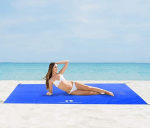 Red Suricata Sand-free Beach Mat - Waterproof Sand-free Beach Blanket - Compatible Family Beach Parasol Canopy - for Beach, Picnic, Camping