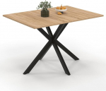IDMarket - Alix Rectangular Dining Table for 6 Seater Spider Base Wood and Black 110cm