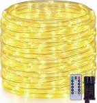 OxyLED rope lights outdoor 20 m, 300 LEDs rope lights outdoors indoors 7 modes IP44 waterproof rope lights LED tube for outdoors indoors garden festival party wedding warm white