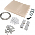 Floracord 04-77-03-18P Kit Universal Sunshade and 140 x 270 CM with 20 Laufhaken Ready for Mounting, Ivory