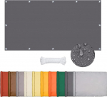 ONESHLEE Markiis 3 x 4 m Markiis, veekindel ristk&uuml;likukujuline, p&auml;ikesekaitse terrass, UV-kaitse, soojuskaitse, puurimata, ristk&uuml;likukujuline markiis koos aasade ja k&ouml;iega pergola jaoks (tumehall, 3 x 4 m)