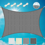 Sol Royal SolVision HS9 Ristk&uuml;likukujuline markiis 3 x 4 m, HDPE, hingav ja UV-kaitsega p&auml;ikesekaitse terrassile, r&otilde;dule, basseini ja aeda, markiis 300 x 400 cm, varjudev&otilde;rk, antratsiit