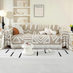 OstepDecor diivanikate, Bohu &scaron;enill diivanikate, diivanikate 1/2/3/4 istekohaga, kriimustuskindel koera-kassi diivanikate, libisemisvastane ja beebis&otilde;bralik, diivanikate (Boho Khaki 180 x 300 cm)