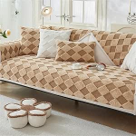 Paks pluss diivan Slipcovers Faux Fur Non-Slip diivan padjakatted, Super Soft Slipcover, l&otilde;igatud diivan Slipcover koertele, kassidele, lemmikloomadele ( V&auml;rv : Brown, suurus : 110x210cm/43.3x82.7in 43.3x82.7in