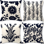 Cirzone Dekoratiivne elutoa padjakate, 45 x 45 cm, komplekt 4, linasest &otilde;uepadi, Boho kaunistus aeda, r&otilde;dule