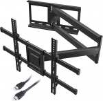 BONTEC TV seinakinnitus 1040 mm ekstra pika liigendvarrega 32-75-tollise LCD/LED/OLED lameekraani jaoks kuni 60 kg, kallutatav, p&ouml;&ouml;ratav ja p&ouml;&ouml;ratav, telerihoidik, max. VESA 600 x 400 mm