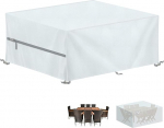 LAMUNI aiam&ouml;&ouml;bli kate Veekindel 200 x 140 x 90 cm kate aiam&ouml;&ouml;blile Kaitsekate 420D Oxford Presentkattega aiam&ouml;&ouml;bli kate aialauale, Polyrattan Lounge istumiskomplektile