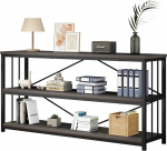 IBF 3-tasandiline riiul, raamaturiiul, seisev riiul, raamaturiiul, puit, t&ouml;&ouml;stuslik kuubi riiul elutuppa, magamistuppa, kontorisse, t&ouml;&ouml;tuppa, k&ouml;&ouml;ki, 34 x 160 x 74 cm, tumehall