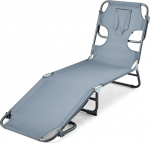 Amazon Basics Outdoor Lounge Chair kokkupandav disain mitme nurga all oleva seljatoega Hall 1 Pack