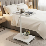 Simcat reguleeritava k&otilde;rgusega C-kujuline k&uuml;ljelaud ratastega, 360&deg; p&ouml;&ouml;rlev kandik, k&uuml;ljelaud, elutoa diivanile, voodile, r&otilde;dule, telkimisele