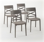 Martina klaaskiudvaigust toolid (4, Taupe)