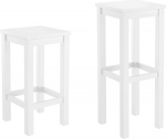 Erst-Holz V-90.71-44-45W Bar Stool Solid Pine Wood Available in 60 cm or 80 cm Length 80 cm White