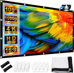 LEORFI projektoriekraan 100 tolli 100 tolli v&auml;ljas 16: 9 HD, kaasaskantav kokkupandav kortsuvastane projektsiooniekraan 227 x 127 cm, kahepoolne projektsioon, projektoriekraan telkimiseks ja kodukinoks