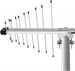 EMOS - DVB-T2 antenn koos v&otilde;imendiga - v&auml;litingimustes kasutamiseks - Aktiivne antenn Village - 0-100 km kaugvastuv&otilde;tt - Integreeritud LTE/4G/5G filter - DVB-T/DVB-T2 vastuv&otilde;tjatele ja teleritele.