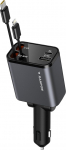 RAMPOW Sigaretis&uuml;&uuml;taja USB C, auto lisaseadmed 65 W autolaadija auto lisaseadmed, 4-in-1 sisset&otilde;mmatav autolaadija sigaretis&uuml;&uuml;taja kiirlaadija koos iPhone 16/15/14/13, Samsung, iPad - h&otilde;bedane valge