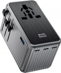 Minthouz Travel Adaptor Worldwide, GaN III PD 140 W Universal Travel Plug koos 3 USB C ja 1 USB A, rahvusvaheline pistikupesa adapter, toiteadapter, universaalne adapter UK, USA, Jaapan, Tai jaoks.