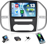 SIXWIN 4+64G Android 13 autoraadio koos CarPlay/Android Car/Mirror Linkiga Mercedes Benz Vito 3 W447 (2014-2020), 10-tolline HD puuteekraan toetab WiFi GPS Bluetooth 5.0 FM/RDS 32EQ + tagurduskaamera