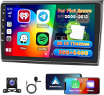 Roinvou 2+64G Android autoraadio navigeerimine Fiat Bravo 2008-2013 juhtmevaba Carplay ja Android Car, 9-tolline puuteekraaniga raadio koos Mirror Link WiFi GPS Bluetooth EQ FM/RDS SWC tagurduskaameraga