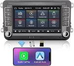 Autoradio VW Passat Caddy Tiguan Touran Golf 5 6 GTI T5 EOS Polo traadita Carplay Android auto TF kaart puuteekraaniga Bluetooth AMFM Radio