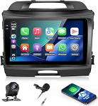 4+64G autoraadio Kia Sportage 2010-2016 juhtmeta Carplay/Android autole, 9-tolline Android puuteekraaniga GPS navigatsioon/WiFi/USB/FM/RDS/SWC/Canbus/Bluetooth/EQ+AHD kaamera + mikrofon