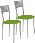 ASTIMESA SCPRVE 2 Kitchen Chairs Metal Green Seat Height 45cm