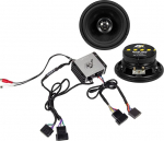 ESX QXE120 + QS-Two-ISO 12 cm koaksiaal-k&otilde;lar + v&otilde;imendi, mis &uuml;hildub Mercedes Benz W124-ga.