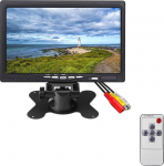 HUACANG DC 12V-24V 7" HD 800x480 TFT v&auml;rviline LCD tagurdusmonitor koos kaugjuhtimispuldiga CCTV kaamera DVD-m&auml;ngijale tagantj&auml;rele vaatamiseks