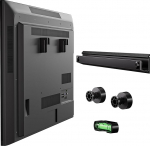 TV seinakinnitus ilma poltideta 22-55,4-tollise teleri jaoks, maksimaalne koormus 100 naela, Kipsplaadi telerihoidja, ei vaja puurimist, ei ankruteid, lihtne paigaldus koos kogu sisemise riistvaraga