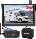 AUTO-VOX magnetiline tagurduskaamera traadita aku: 1 minutiline paigaldus, 5-tolline 1080P monitor, IP69K veekindel, &ouml;&ouml;n&auml;gemine ja traadita tagurduskaamera haagissuvila, veoauto, auto, haagissuvila, haagise jaoks.