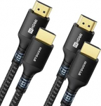 Stouchi 2 m HDMI kaabel 8K, Ultra HD 48 Gbit/s High Speed 8K60hz 4K120hz 144Hz 165Hz RTX, DSC eARC Dynamic HDR10 4:4:4 HDCP 2.2 & 2.3 Dolby, HDMI 2.1 &uuml;hilduv PS5/Xbox Black, 2 komplekti