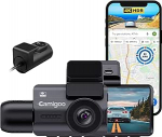 M800 Pro Dreifach-Dashcam - Dashcam f&uuml;r Autos - Ultra 4K, 2K und Full HD - Front-, Heck- und Innenkamera - WLAN und GPS - 64 GB SD-Karte - Loop-Aufnahme - G-Sensor - Parkmonitor - Zeitraffer