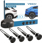 VSG 24 Premium tagumine parkimisabi autole tagantj&auml;rele paigaldamiseks, PDC tagumised parkimisandurid koos pistikupesa s&uuml;steemiga lihtsaimaks paigaldamiseks, tagurdussignalisatsioon koos k&otilde;lariga ja 4 anduriga, musta v&auml;rvi