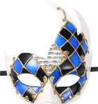 OIDEA Herren Venezianische Maske Augenmaske: retro r&ouml;mischer griechische Halbmaske Steampunk venedig Leicht angenehm vintage Kost&uuml;m Maske f&uuml;r Karneval Maskenball Maskerade Blau Rot Schwarz