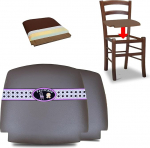 FacilCasa Replacement Chair Seat Padded with Faux Leather 3cm Foam Rubber - Multi Layer Bottom Washable Hygienic Comfortable (L.39 x D35) 2 Seater Venezia Brown