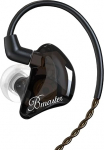 BASN Bmaster In-Ear Monitor k&otilde;rvaklapid, kolmekordse juhiga m&uuml;rasummutusega juhtmega k&otilde;rvaklapid kahe eemaldatava MMCX kaabliga muusikutele (must)