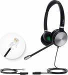 Yealink telefoni k&otilde;rvaklapid kontoritelefonidele YHS36 QD-RJ9 juhtmega k&otilde;rvaklapid, mis &uuml;hilduvad Poly Grand Stream telefonidega lauatelefoni k&otilde;rvaklapid mikrofoniga - Dual/170g/2.1m kaabel