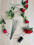 14" Wreath Ring Kit -10 x r&otilde;ngad, 1x siduv traat & 250g 10" stubwire 240 traati umbes ( K&otilde;ik suurused ) (14 tolli)