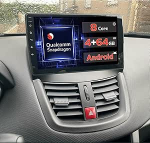 Qualcomm 8 Core 4 + 64 GB Android 15 autoraadio Peugeot 207 2005-2015 traadita Carplay Android auto, 9-tolline puuteekraaniga raadio 3D automudel/jahutusventilaator/GPS/BT/WiFi/Reversioonikaamera/DSP/FM/RDS/SWC/Mic